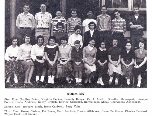 Class of 1960, room 307 (of 5 home rooms).